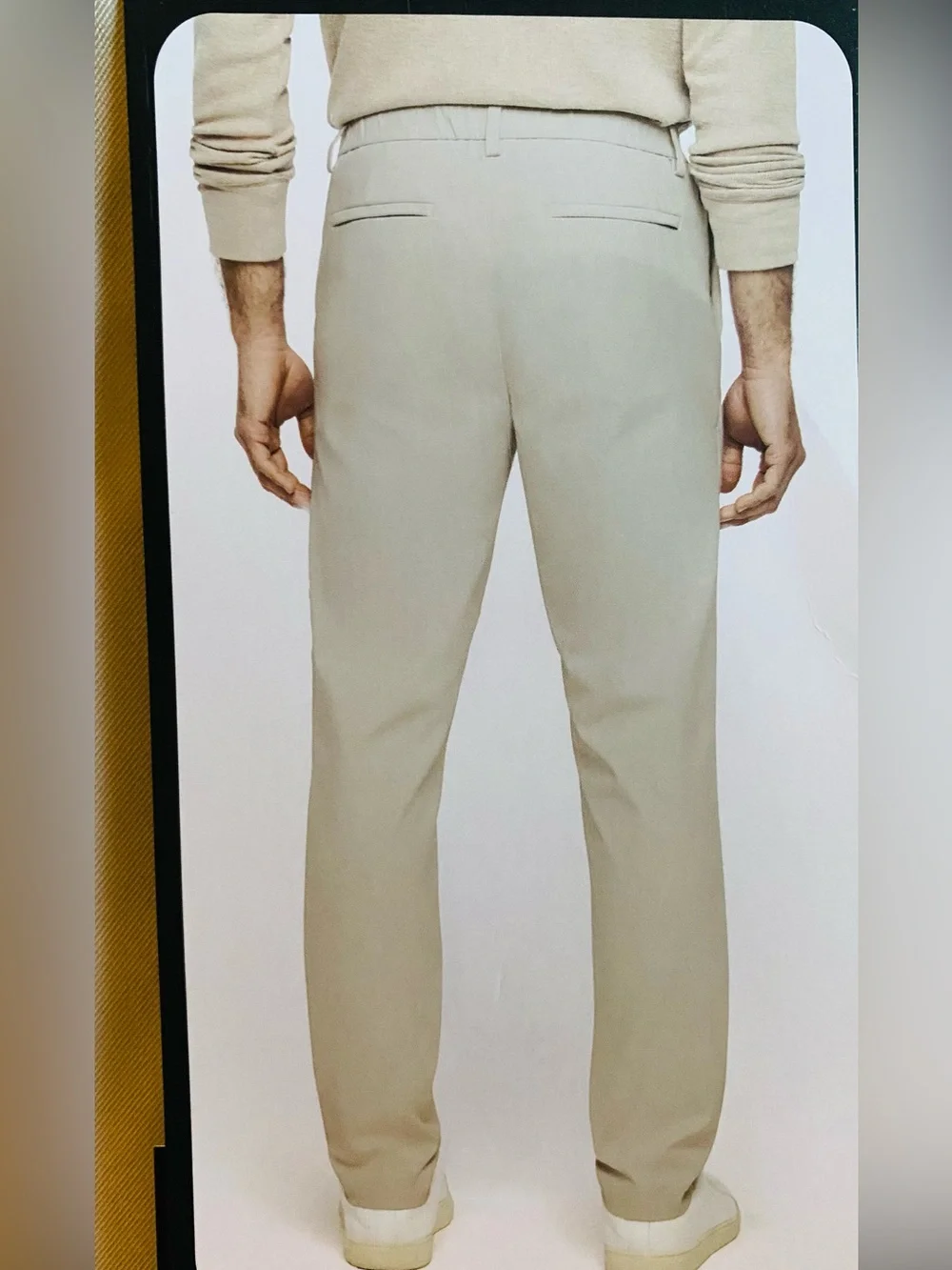 NWT Banana Republic Men’s Khaki Pants 36x34 Slacks Commuter Flex Zipper Pockets